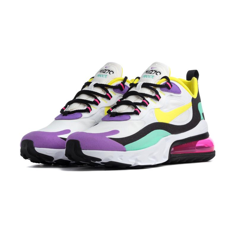 Jual Nike Air Max 270 React Women S Shoes White Purple Green At6174 101 1911 Online November 2020 Blibli
