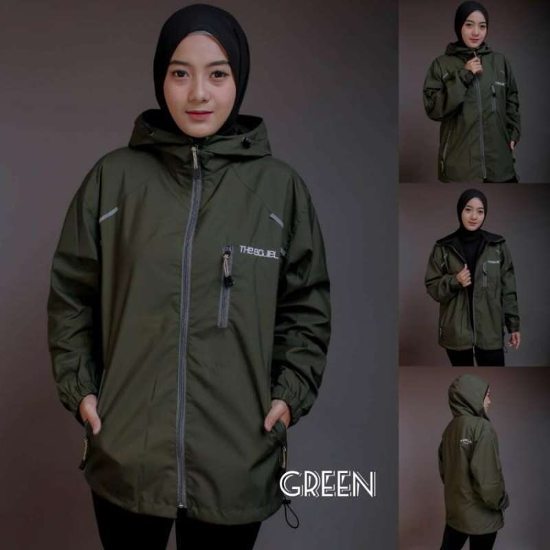 Jaket Pria Wanita Hoodie Outdoor Gunung Parka Simple BZ Healthy Taslan Black