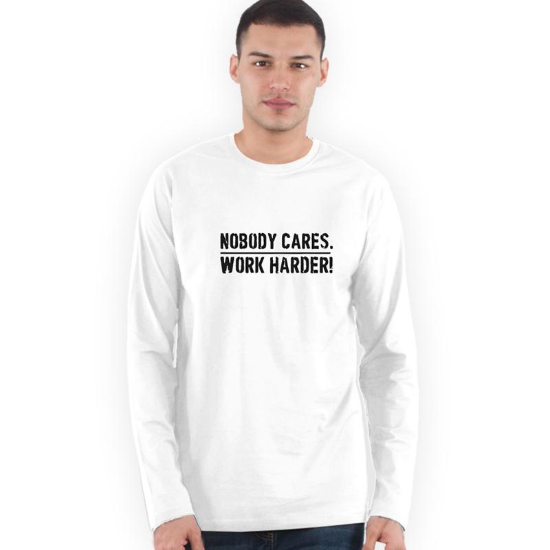 Jual Indoclothing Nobody Cares Work Harder T Shirt Unisex Murah