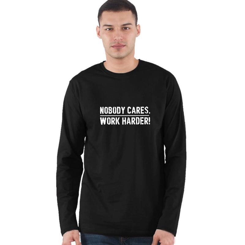 Jual Indoclothing Nobody Cares Work Harder T Shirt Unisex Murah