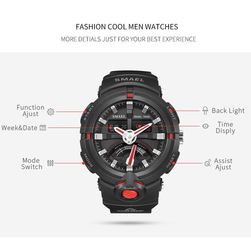 Jual Smael Sport Dual Time Led Jam Tangan Pria Original 1637 Online Desember 2020 Blibli
