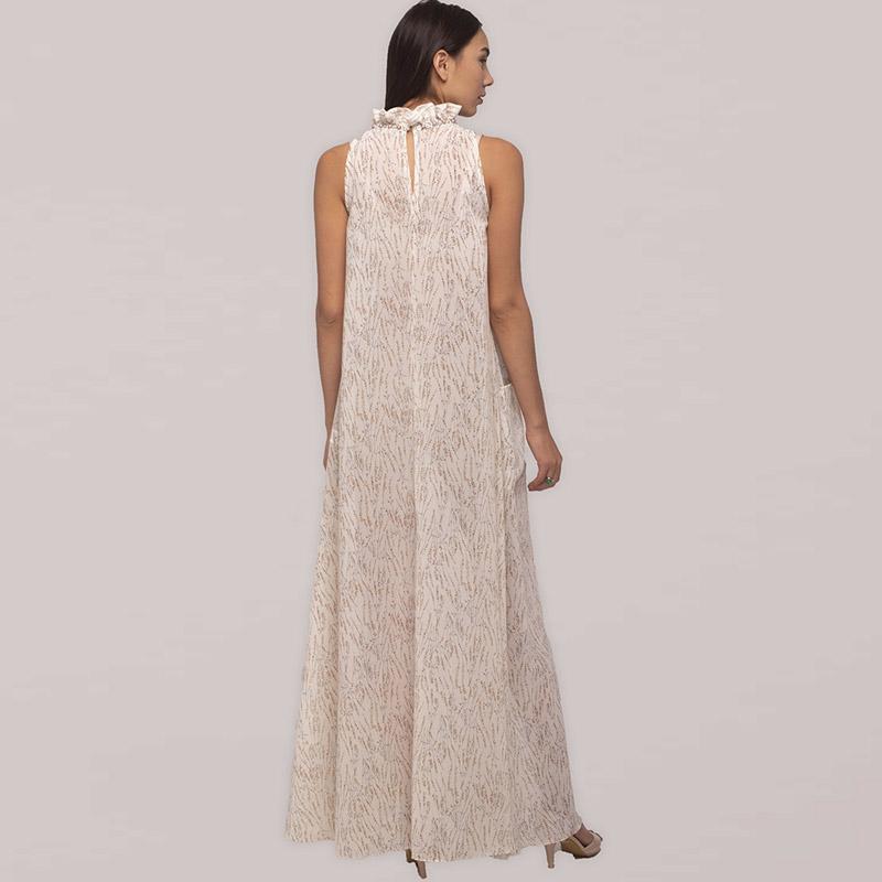 printed chiffon dress