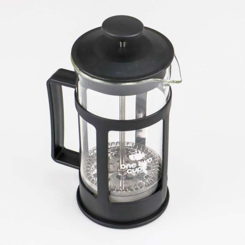 One Two Cups French Press Coffee Maker Pot Bean Pattern 350ml Kg73i Bl