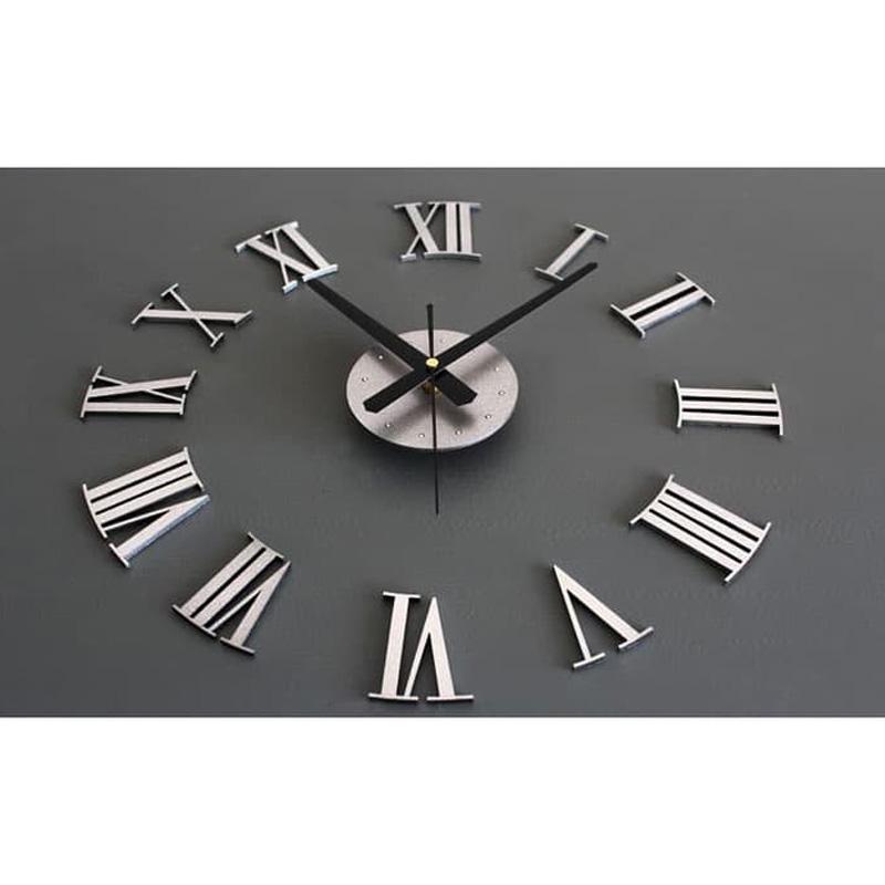Jual Star Blue Diy 3d Angka Romawi Giant Wall Clock Jam Dinding
