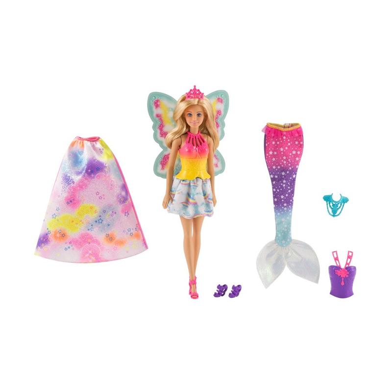 Jual Barbie Dreamtopia Rainbow Cove Fairytale Dress Up Set Mainan