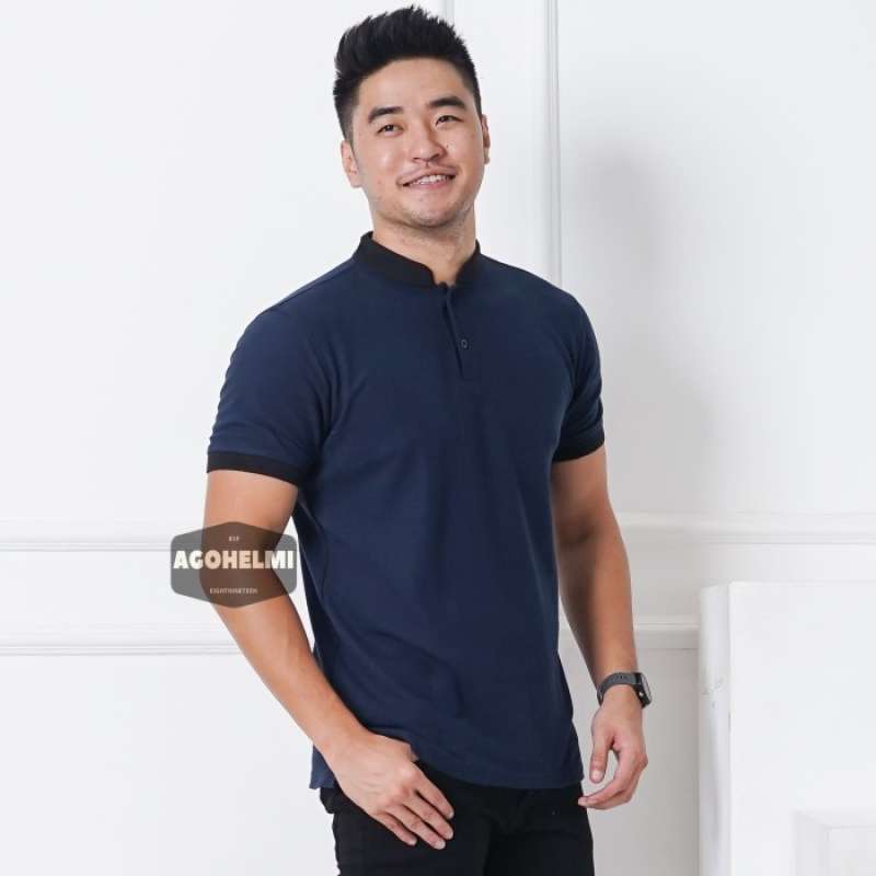 Polo shirt hot sale biru navy