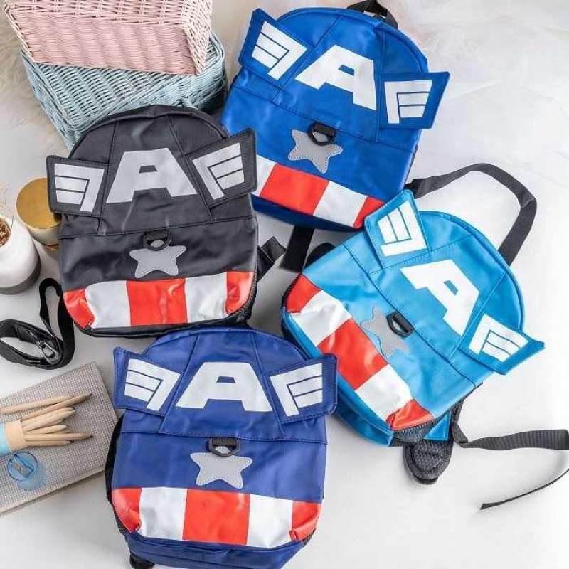 Tas Ransel Selempang Anak Unik Desain Captain America