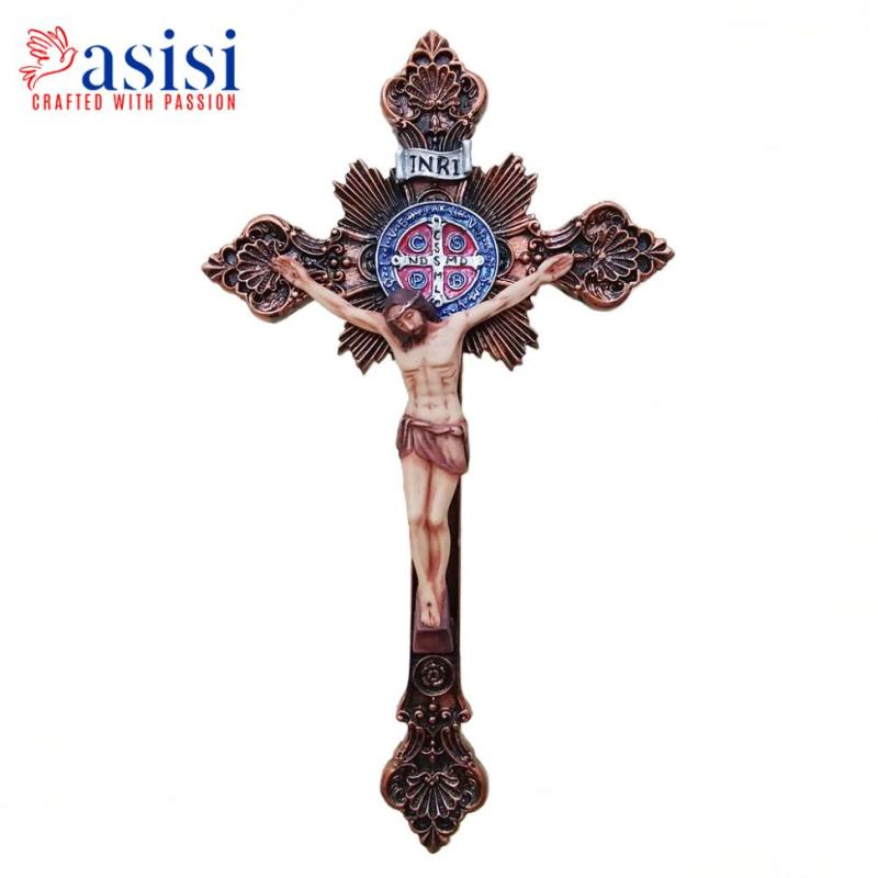 Jual Asisi Salib Yesus Plus Medali St Benedictus Motif Tembaga 34 Cm Online Oktober 2020 Blibli Com