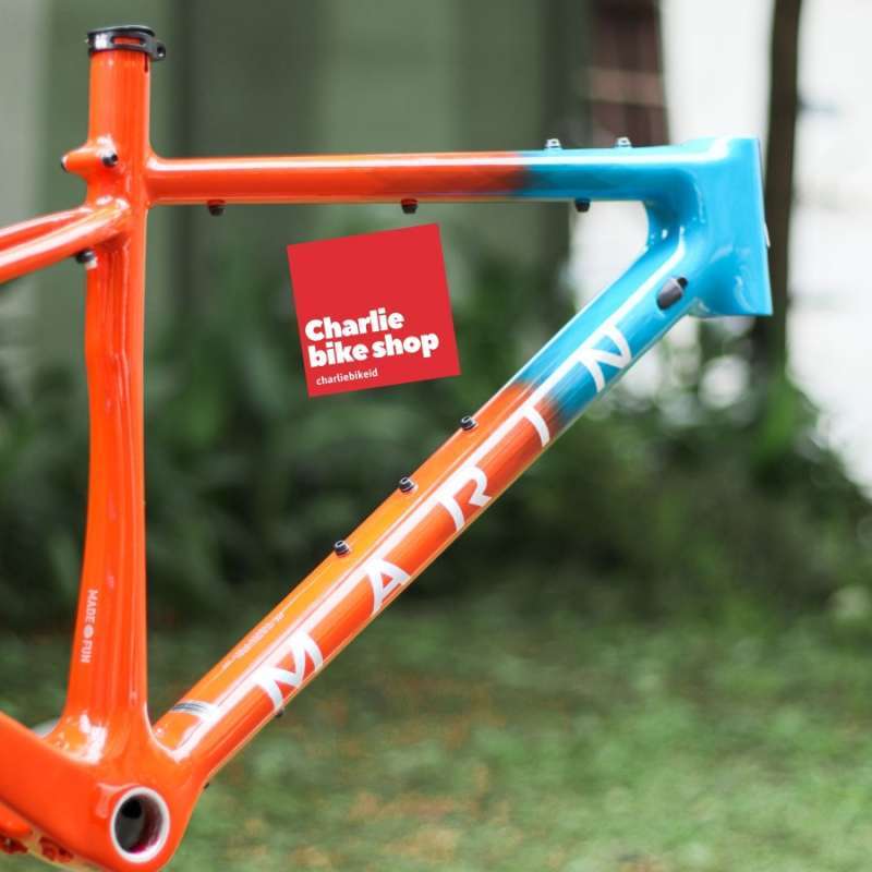 Jual Frameset Carbon Gravel Marin Headlands Orange Blue Ukuran