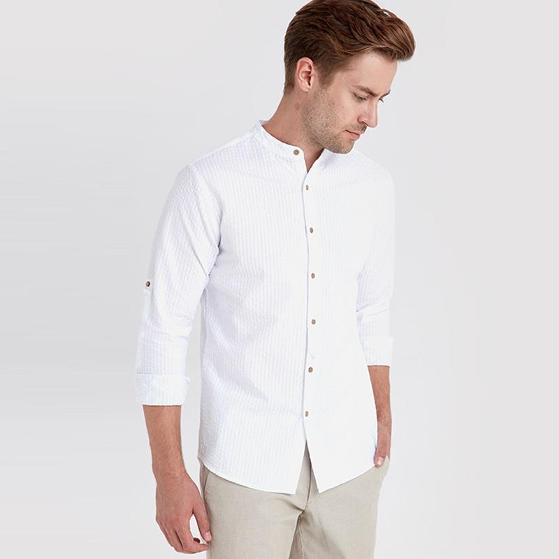 Jual LC Waikiki Slim Fit Grandad Collar 