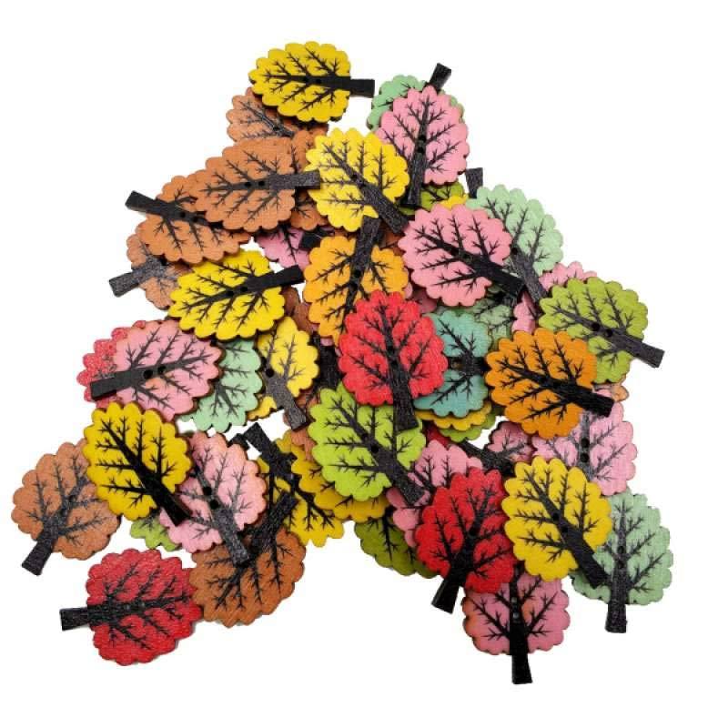 Jual Oem Mixed Tree Wood Buttons Clothing Home Decor Crafts Sewing Scrapbooking 50 Pcs Online Maret 2021 Blibli