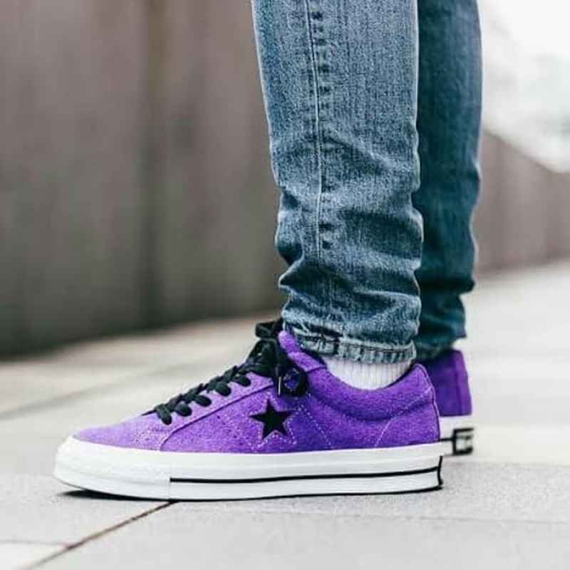 one star purple converse