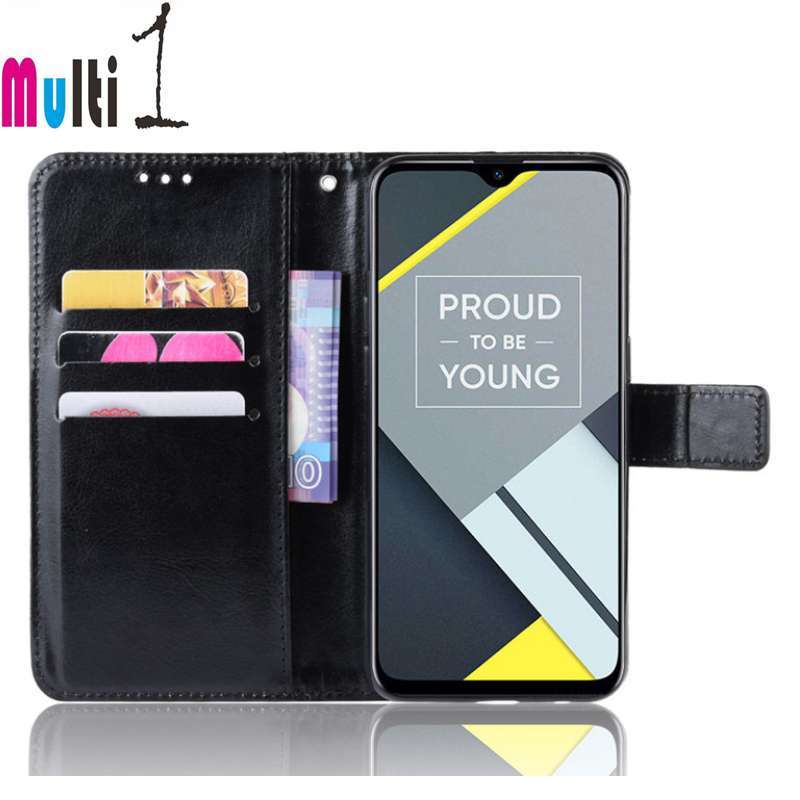 Leather Case Wallet REALME C2 REALME C Flip Cover