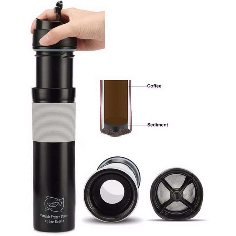 LANS Portable French Press Coffee Maker 