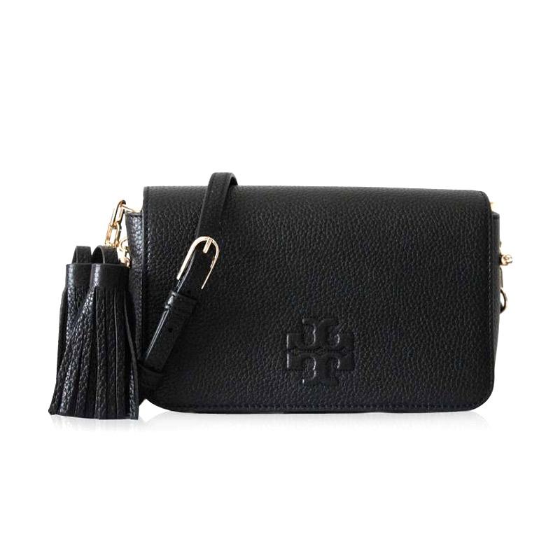 Tory burch tassel crossbody black cheap