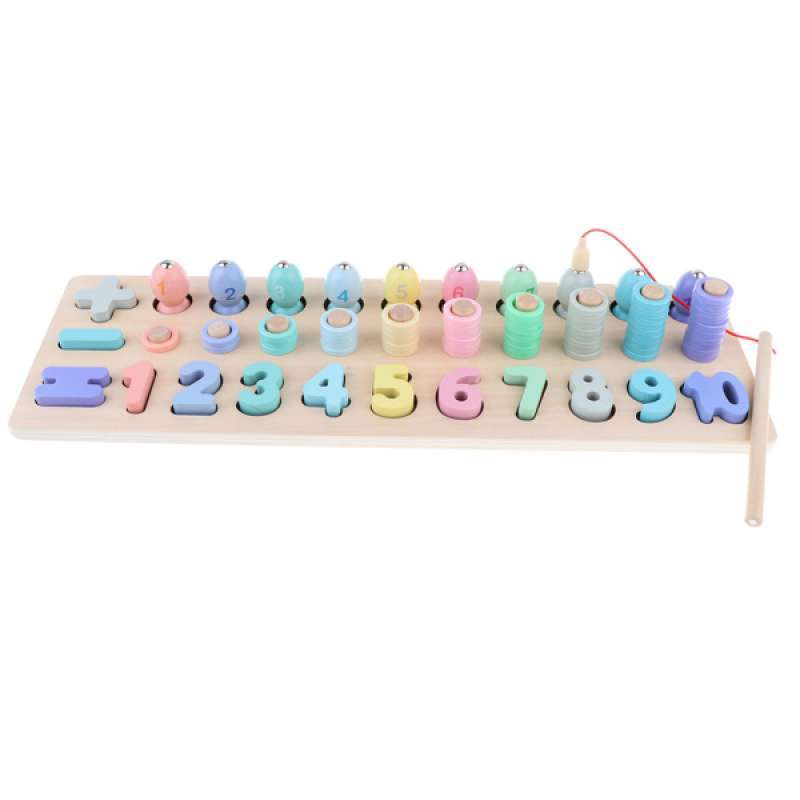 Jual Oem Wooden Montessori Learning Toys Number Puzzle Ring Stacker Fishing Toy Online Januari 2021 Blibli