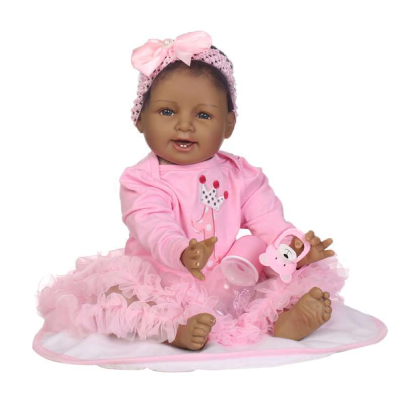 Jual Oem Bebe Reborn Baby African American Doll Clothes Set Silicone Newborn Doll 22 Inch Online Juli 2020