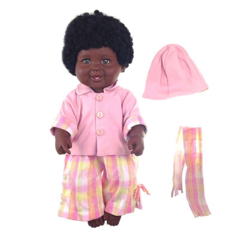 Jual Oem Real Looking Vinyl Baby Girl Doll Reborn 20inch African American Doll With Sound Black Short Curly Hair Online September 2020 Blibli Com