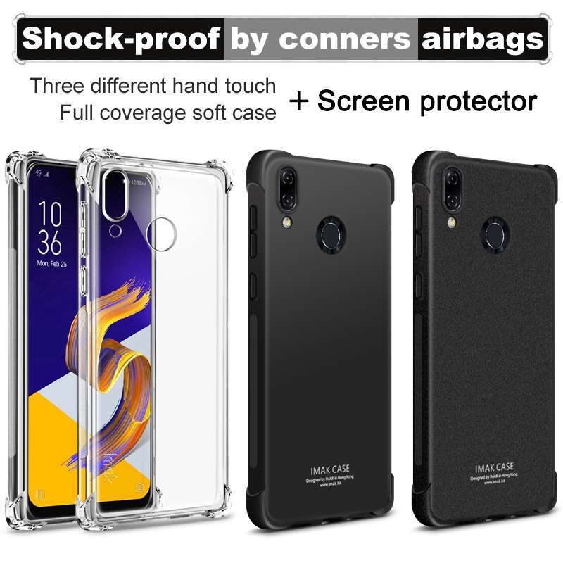 thumbnail image 2 of TPU Silicone Case + Tempered Glass Screen Protector For ASUS Zenfone 5Z ZS620KL – Clear, Ultra Slim, 360 Protection 2 of 6