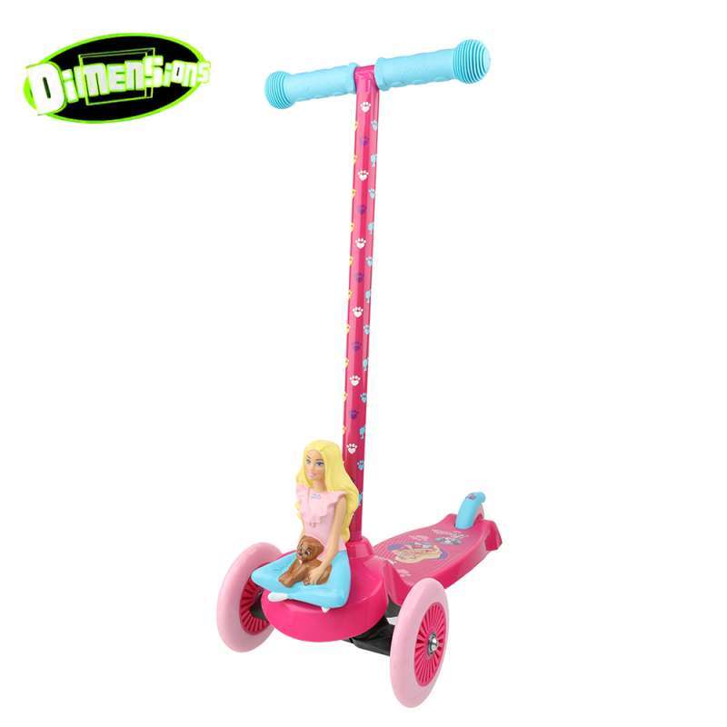 Dimensions Premium Wheel Kids Scooter Molded 3D Barbie Doll Skuter anak  3D Barbie Doll