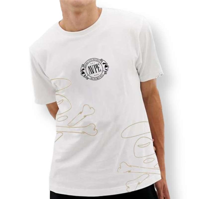 Aape Skull Ape Face Tee T-Shirt Pria 