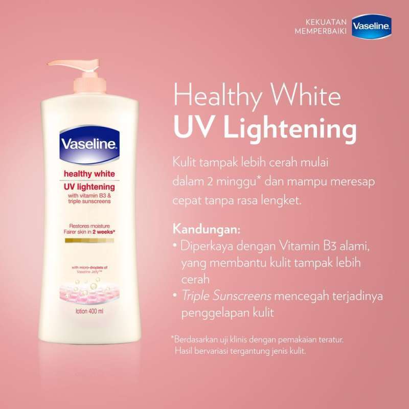 vaseline body lotion healthy white uv lightening