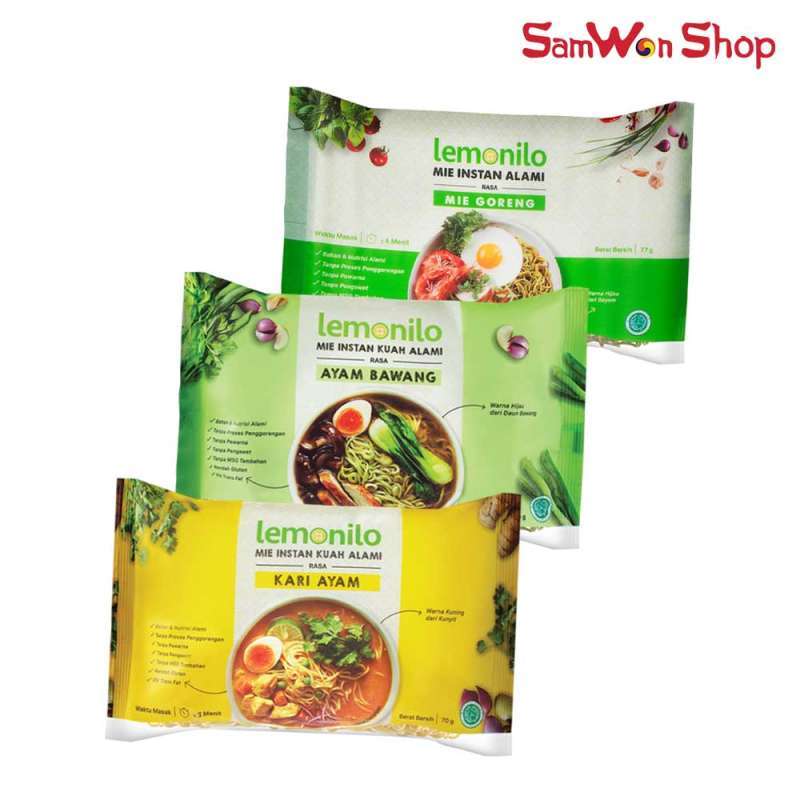 Jual 3pcs Lemonilo Mie Instant Rasa Mie Goreng Kari Ayam Ayam Bawang Online Januari 2021 Blibli