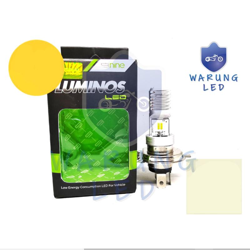 luminos 9nine lampu utama led motor putih h4 hs1 ac dc csp