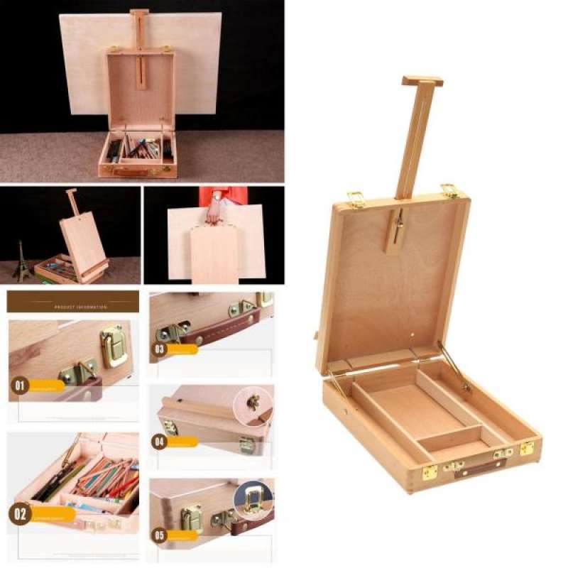 Jual Oem Art And Craft Workstation Wooden Box Easel Drawing Board Artist Adjustable Table Online Oktober 2020 Blibli Com