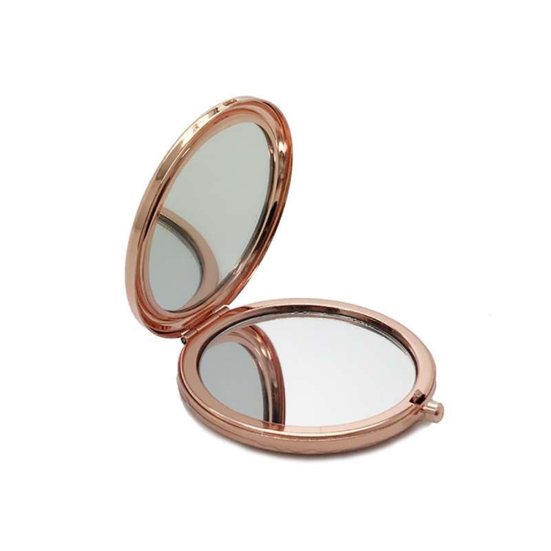 Jual Bluelans Portable Solid Color Metal Round Case Double Side Pop Up Pocket Makeup Mirror Rose Gold Online Desember 2020 Blibli
