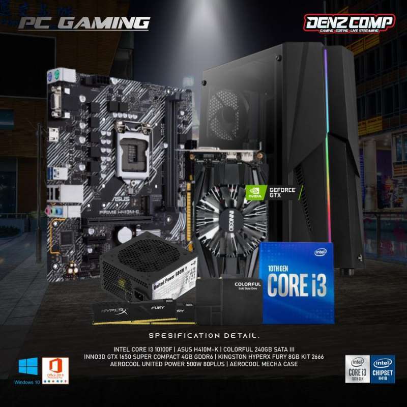Gaming Pc Intel Core I3 9100f Gtx 1650 Super Pc Rakitan I3 9100f