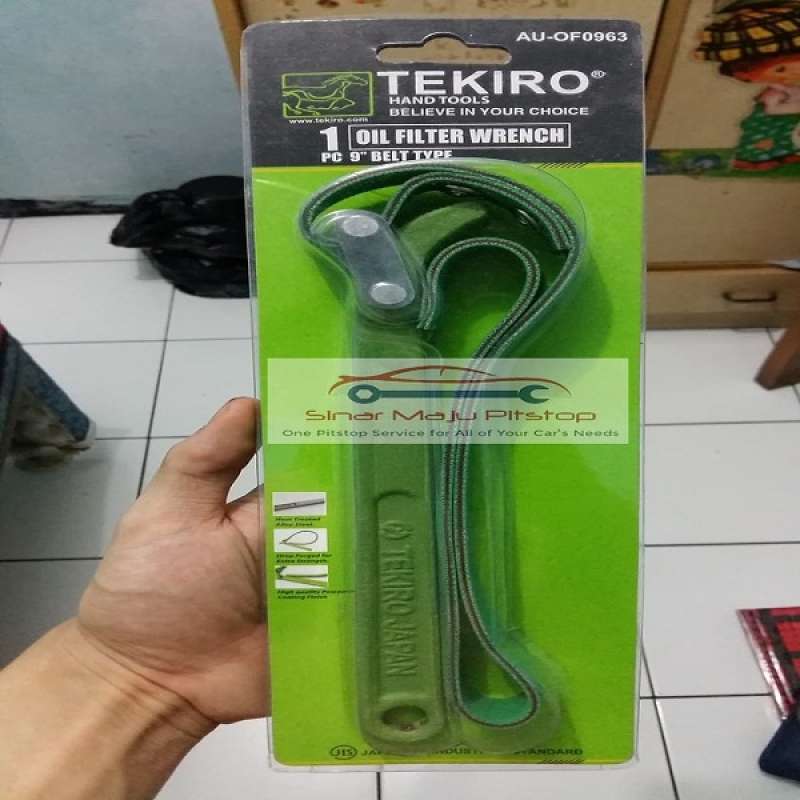 KUNCI PEMBUKA FILTER OLI MOBIL 9 INCI MODEL BELT SABUK TEKIRO OIL FILTER WRENCH ORIGINAL JAPANESE INDUSTRIAL STANDARD