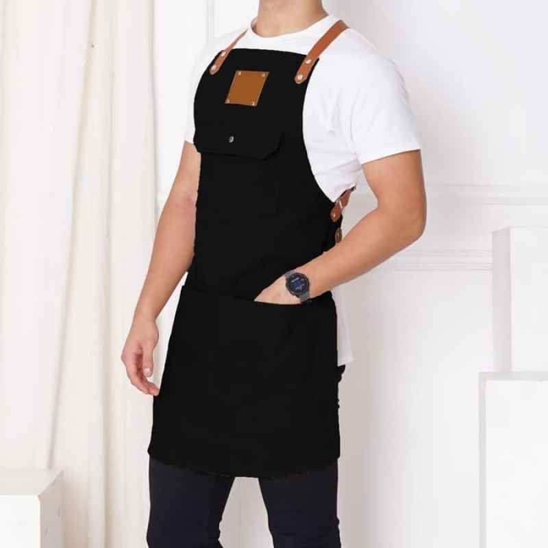 Jual Apron Celemek Barista Barber Chef Canvas Tali Silang Murah Mei 2021 Blibli