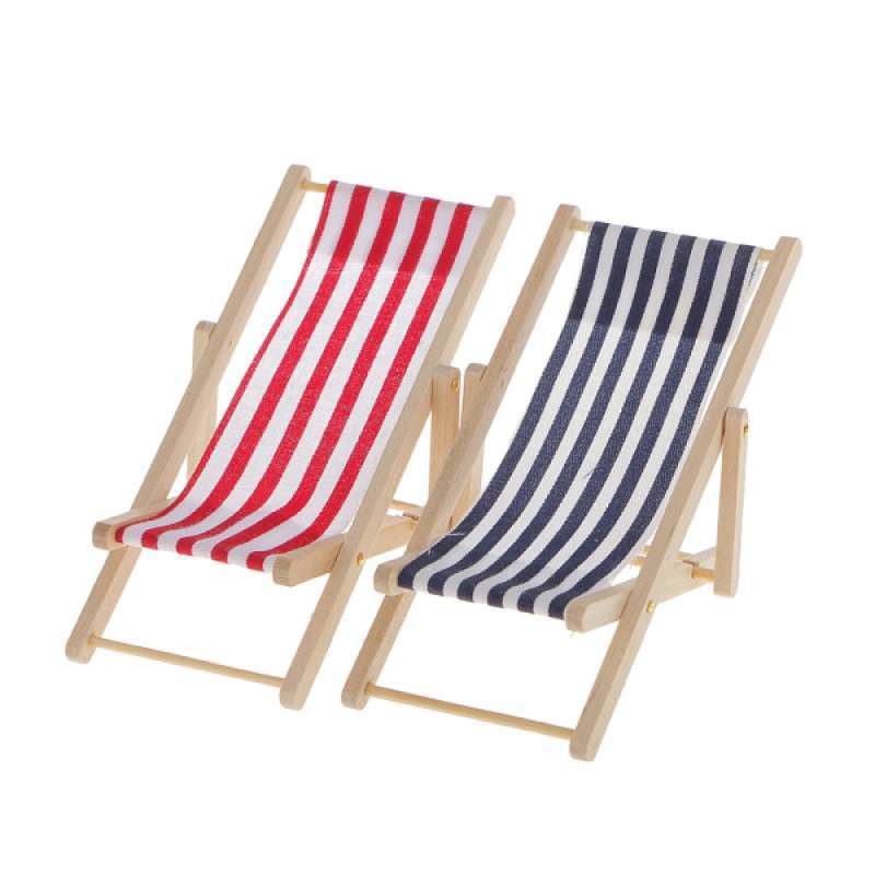 Jual 2pcs Mini Striped Deck Beach Chair For 1 12 Dollhouse Garden Blue Red Terbaru Juli 2021 Blibli