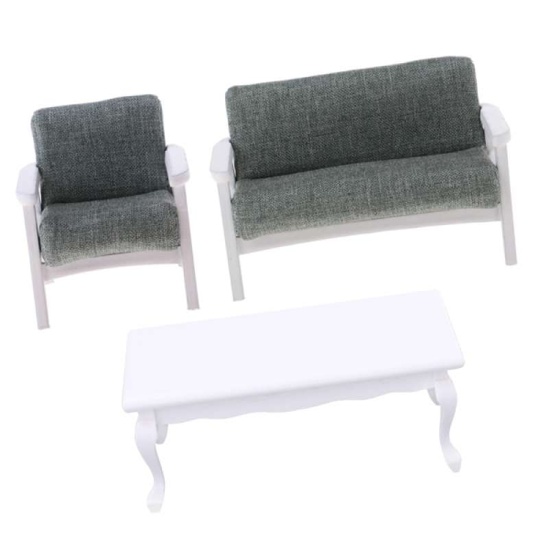 Jual 1 12 Dollhouse Furniture Set Wood End Table Sofa Miniature Model Sitting Room Accessories Decoration Online Oktober 2020 Blibli Com