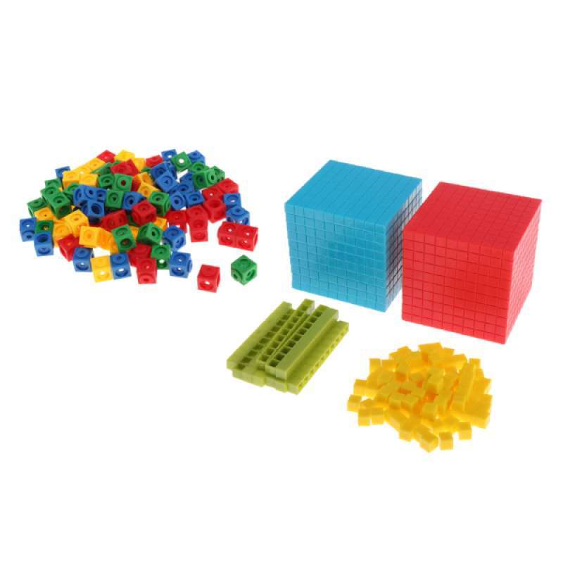 Set of 121 Montessori Math Decimal Cube Kids Learning Educational Toys 