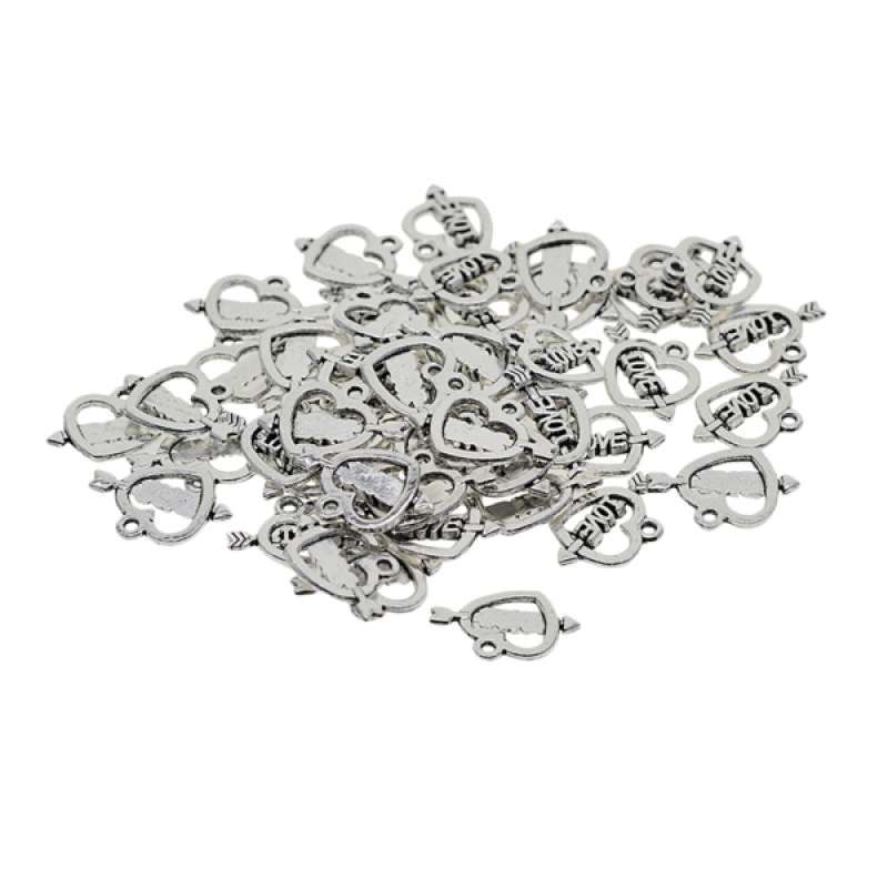 Promo 50pcs Cupid's Love Arrow Heart 