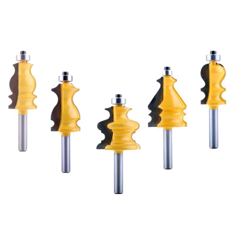 Jual 5pcs 8mm Schacht Behuizing Base Molding Router Bit Set Woodworking Tools Online September 2020 Blibli Com
