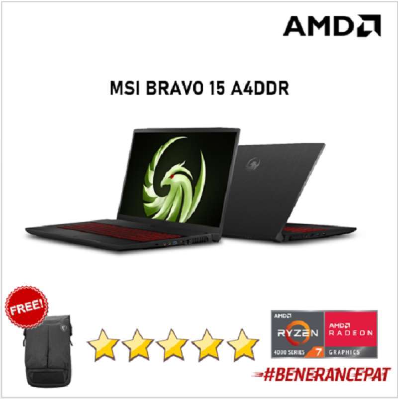 Jual Msi Bravo A4ddr 232 15 Amd Ryzen 7 4800 8gb 512ssd Rx5500m 4gb W10 15 6fhd Online November 2020 Blibli