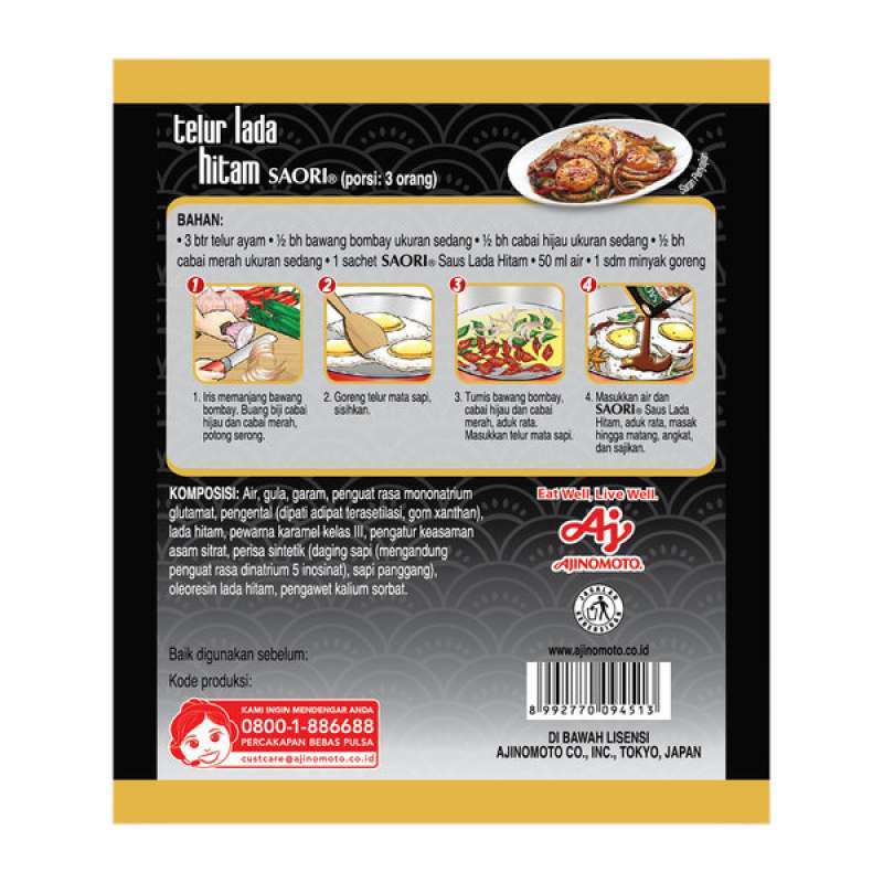 Jual Saori Saus Lada Hitam Black Pepper 20ml Saos Bumbu Masak Kemasan Sachet Online Oktober 2020 Blibli Com