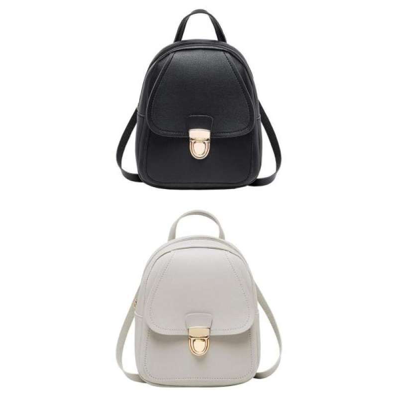 Jual 2x Synthetic Leather Travel Backpack Bag With Earphone Hole Business Travel Work Online November 2020 Blibli
