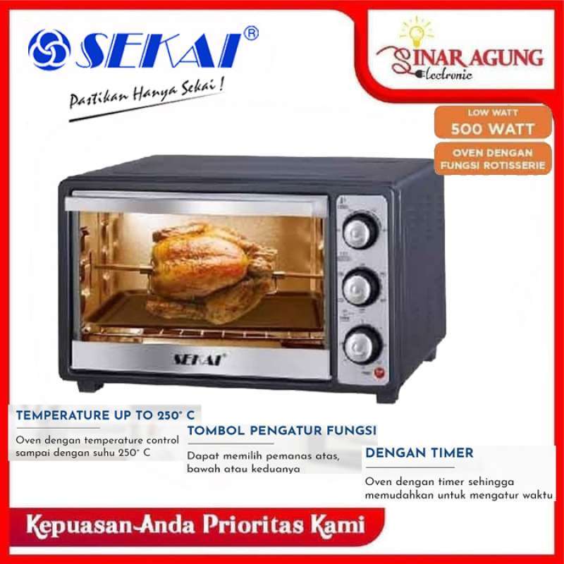 Jual Sekai Oven Listrik 26 Liter Ov260 Ov 260 Ov 260 500watt Blk Online September 2020 Blibli Com
