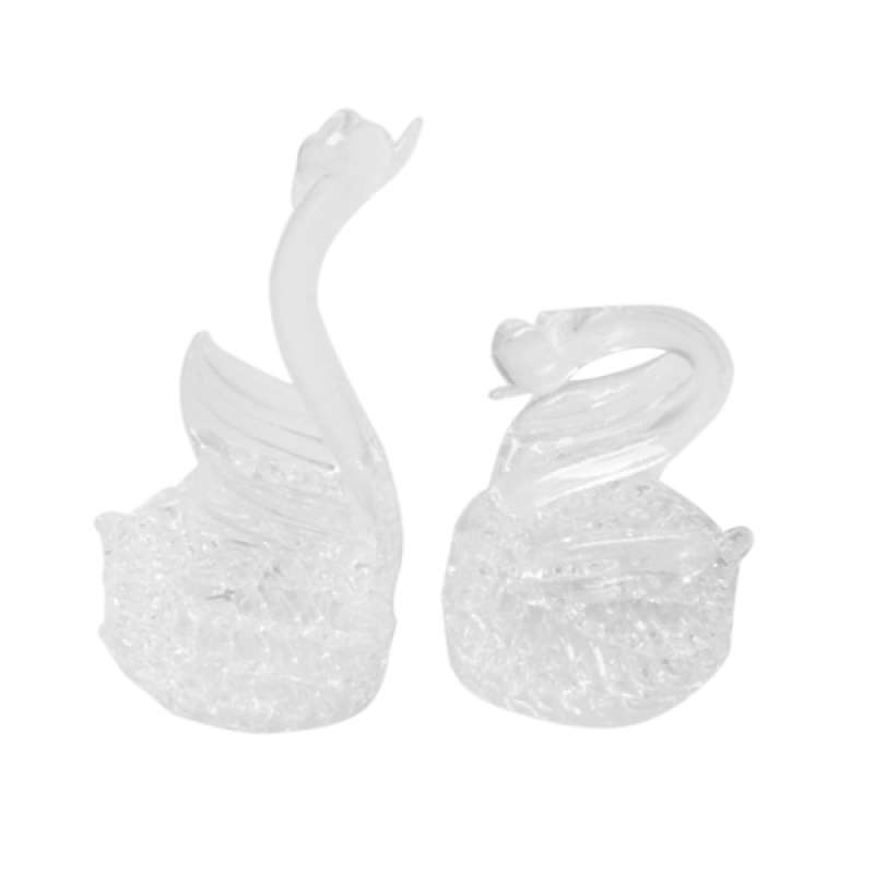 Jual Decorative Glass Loving Swan Couple Figurine Collection Unique Wedding Gifts Online November 2020 Blibli Com