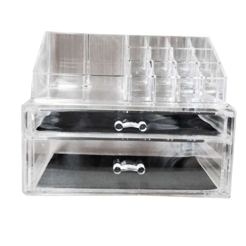 Jual Makeup Organizer Cosmetic Storage Container Double Drawers Display Box Case Online November 2020 Blibli