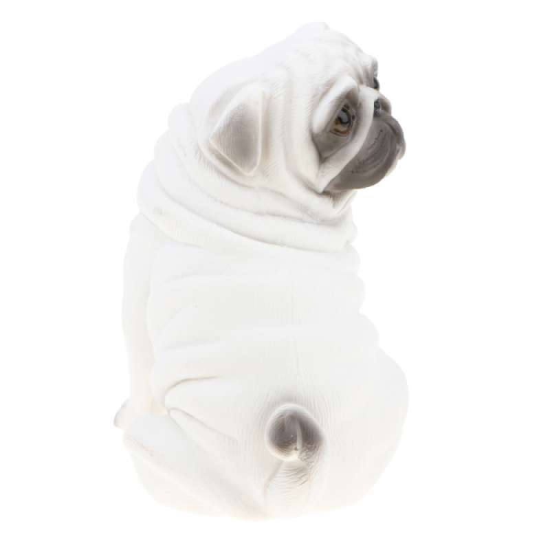 Jual 4 25 Inch Simulation Pug Dog Model Figurine Kids Toy White Color Online Januari 2021 Blibli
