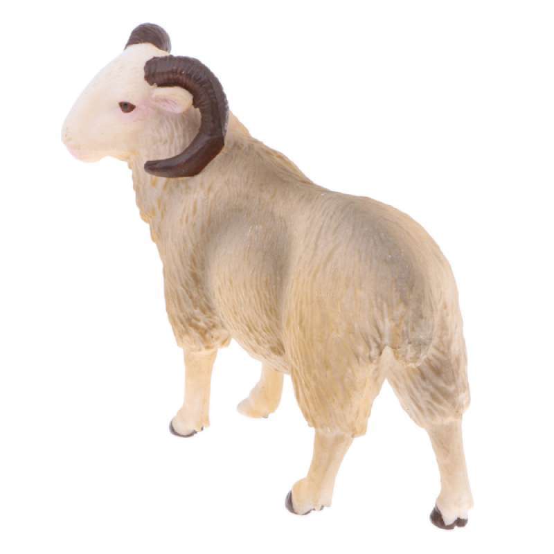 Simulation Bighorn Sheep Toy Farm Animal Model for Kids Home Desk Decor 