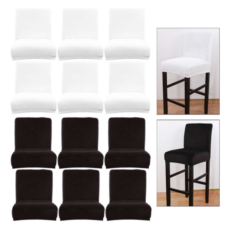 Jual 12pcs Stretch Short Low Back Chair Cover Protector Cover Seat Slipcover For Hotel Dining Room Ceremony Banquet White Black Online September 2020 Blibli Com