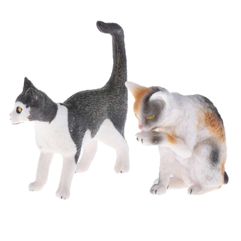 Jual 2 Pieces Simulation Animals Pet Cats Figures Model Home Tabletop Yard Decor Online Desember 2020 Blibli
