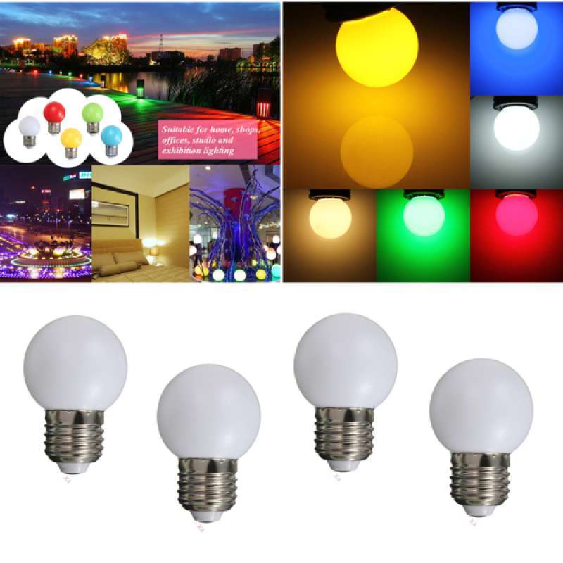 Jual 4x E27 1w Globe Bulb Lamp Multi Color Energy Saving Ball Light Bulbs Home Decor Murah Desember 2020 Blibli