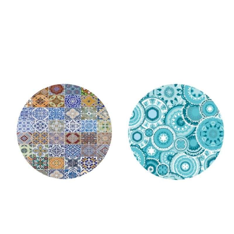 Jual 2 Pack Table Cloth Large Round Elastic Edge Fitted Waterproof Table Cover 47 Inches Diameter Multicolor Pattern Online Maret 2021 Blibli